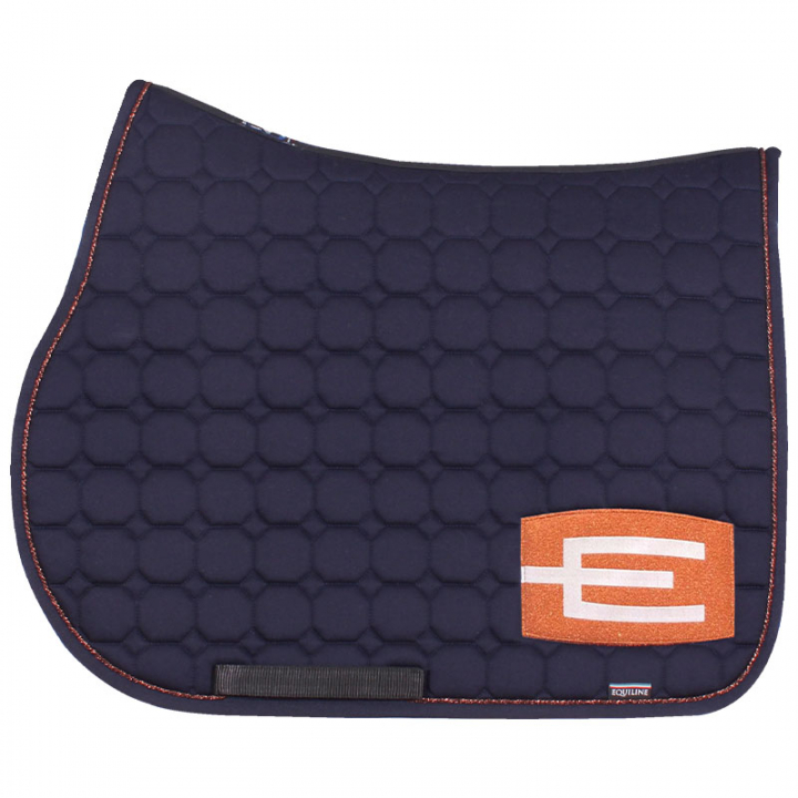 Saddle Pad E-logo Navy Blue Copper/White in the group Horse Tack / Saddle Pads / Saddle Pads with E-logo at Equinest (0720911Ma-BrVi_r)