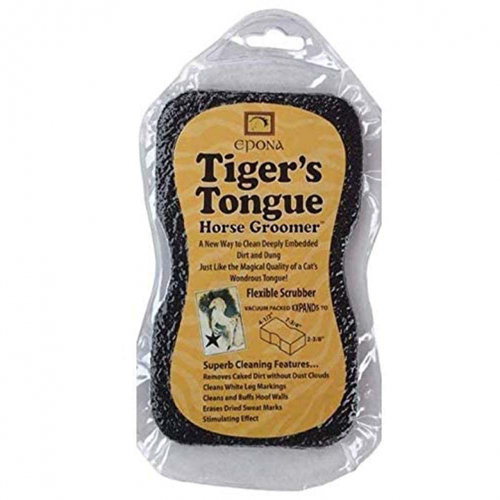 Grooming Sponge Tiger's Tongue Scrub Black in the group Grooming & Health Care / Horse Brushes / Shedding Blades & Stripping Stones at Equinest (10693BA)