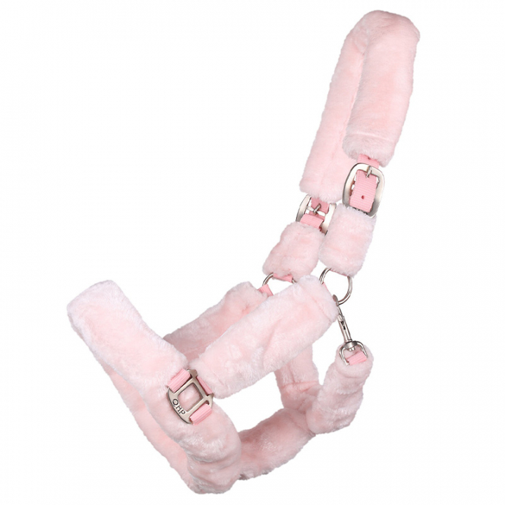 Halter Alaska Faux Fur Light Pink in the group Horse Tack / Halters / Fabric & Nylon Halters at Equinest (1097PI)