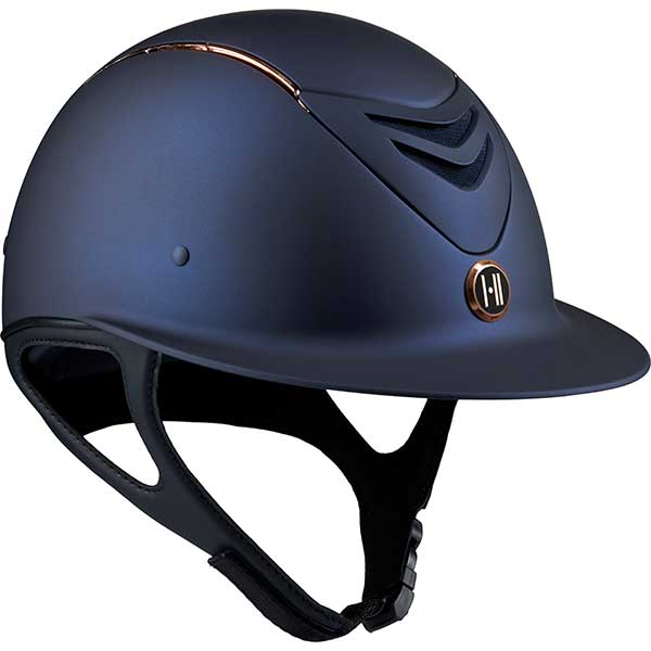 Advance Matte Rose Gold Pipe Navy in the group Riding Equipment / Riding Helmets / Wide Peak Riding Helmets at Equinest (1K10080014Ma_r)