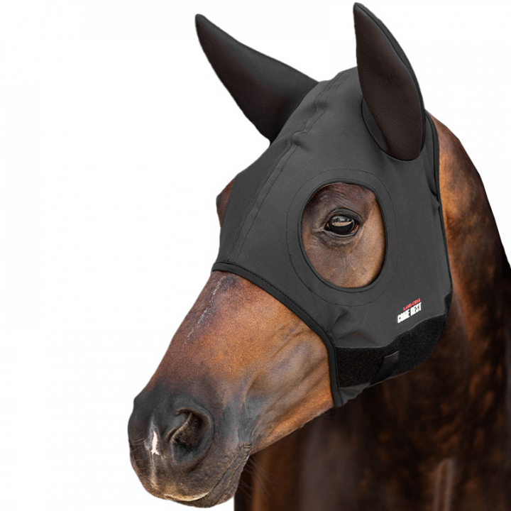 Calming Mask Titanium with Soundless Ears Black in the group Horse Tack / Calming Masks at Equinest (221313BA)