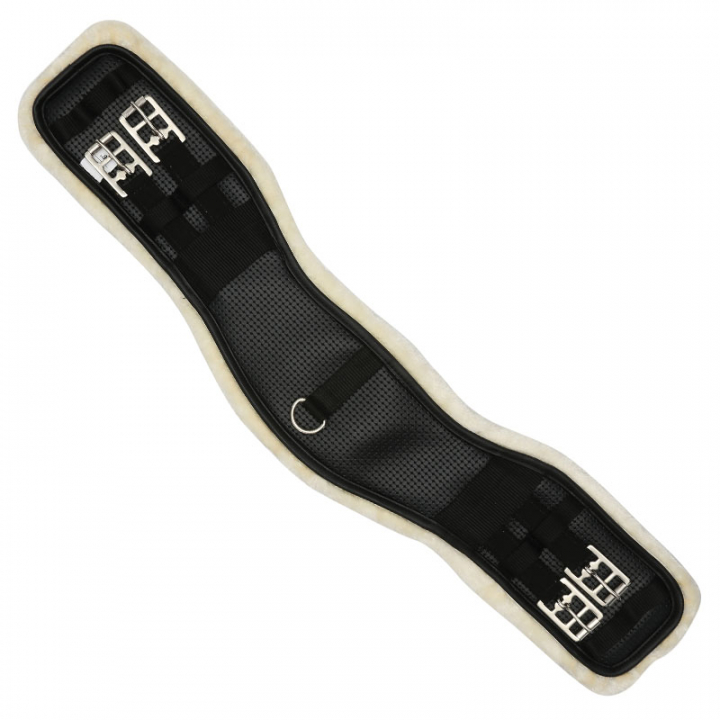 Dressage Girth with Fleece HG Black/Natural in the group Horse Tack / Girths / Dressage Girths at Equinest (23340BA)
