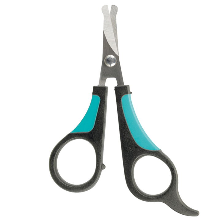 Rounded Scissors Turquoise/Black in the group Dog / Dog Pharmacy at Equinest (2360TUBA)