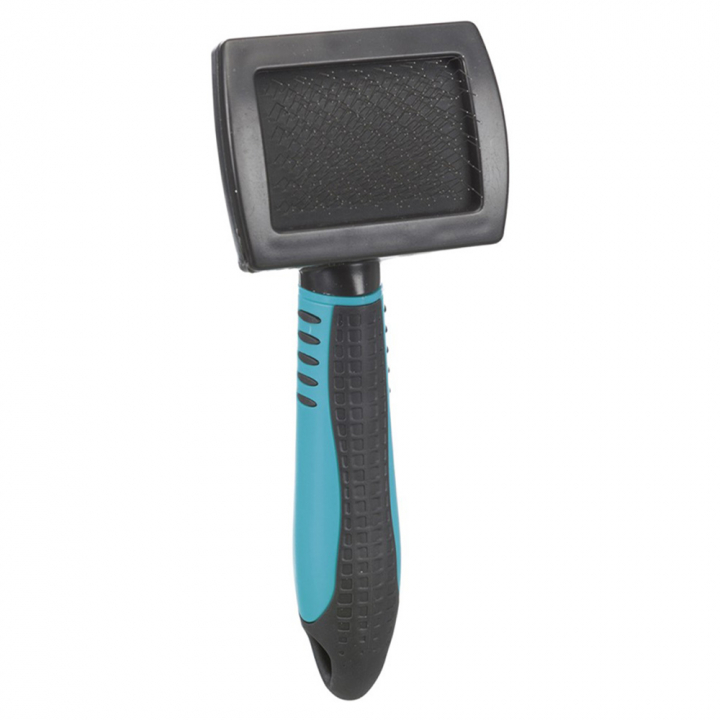 Carding Brush 7x16 cm Turquoise/Black in the group Grooming & Health Care / Horse Brushes / Shedding Blades & Stripping Stones at Equinest (24131TUBA)