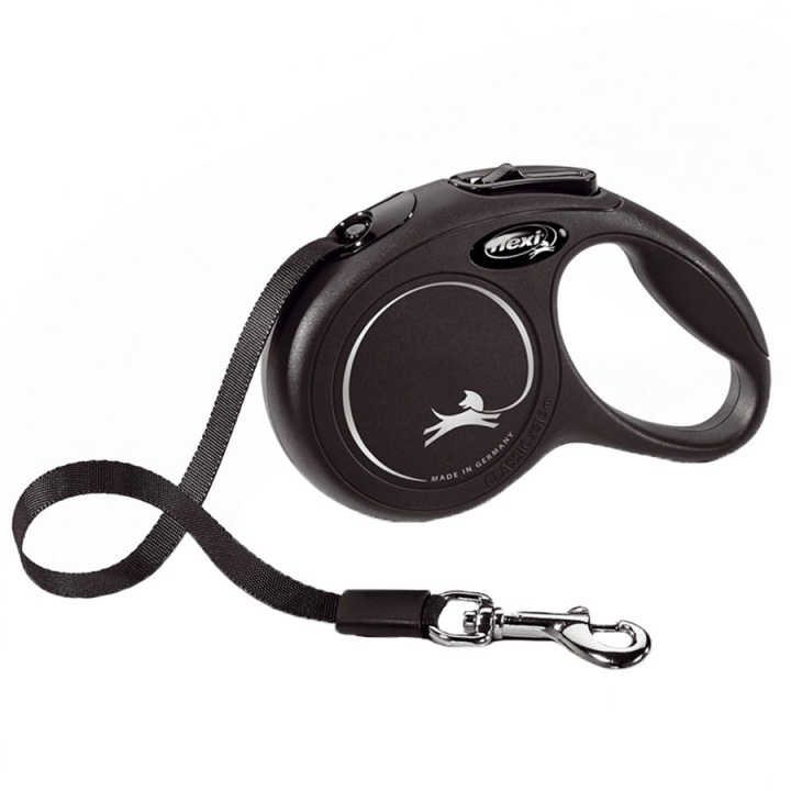 Flexi Lead New Classic Tape Small 5m Black in the group Dog / Leashes at Equinest (259457BA-S)