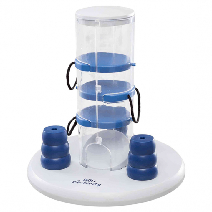 Interactive Toy Dog 0Activity Gambling Tower Level 2 Blue/White in the group Dog / Dog Toys / Interactive Toys at Equinest (32016BLWH)