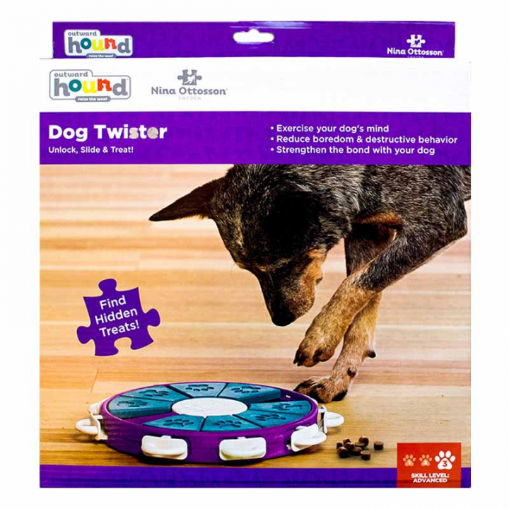 Interactive Dog Toy Dog 0Twister Level 3 Purple/Turquoise/White in the group Dog / Dog Toys / Interactive Toys at Equinest (333172PUBLWH)