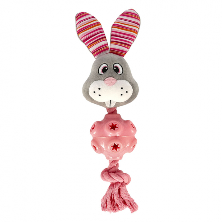 Dog Toy RabbeGum Rope Grey/Pink in the group Dog / Dog Toys / Chew Toys at Equinest (334067GRPI)