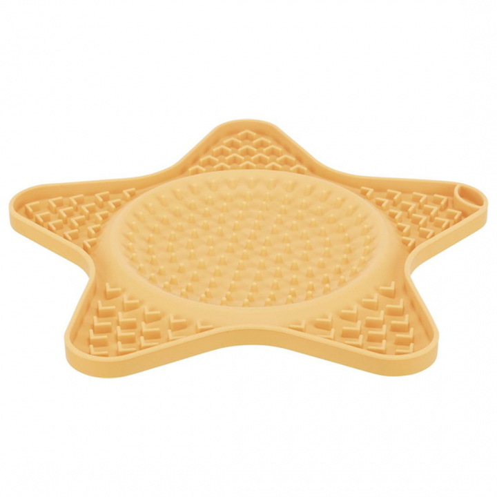 Lick'n'Snack Licking Mat Star Yellow in the group Dog / Dog Toys / Interactive Toys at Equinest (34982YE)