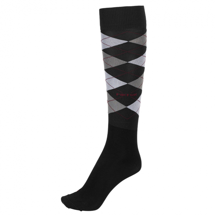 Checked Riding Socks Sports Black in the group Equestrian Clothing / Riding Socks at Equinest (473500328BA)