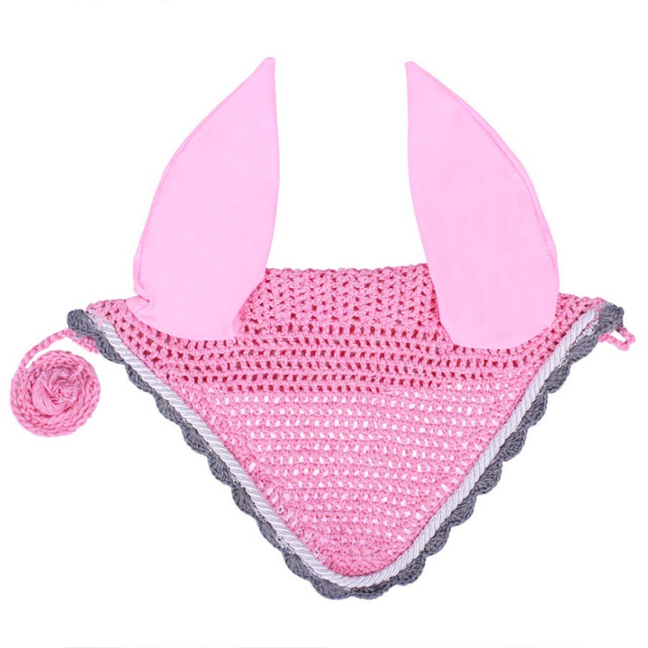 Ear Bonnet Color Pink/Grey in the group Horse Tack / Bonnets at Equinest (5006PI)