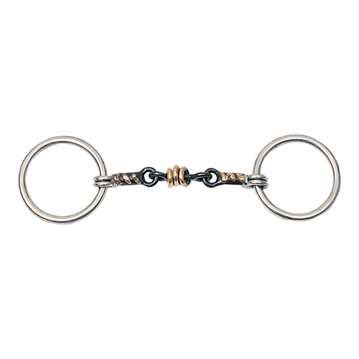 Double Jointed bit Sweet Iron with rollers HG in the group Horse Tack / Bits / Snaffle Bits at Equinest (53230SI)
