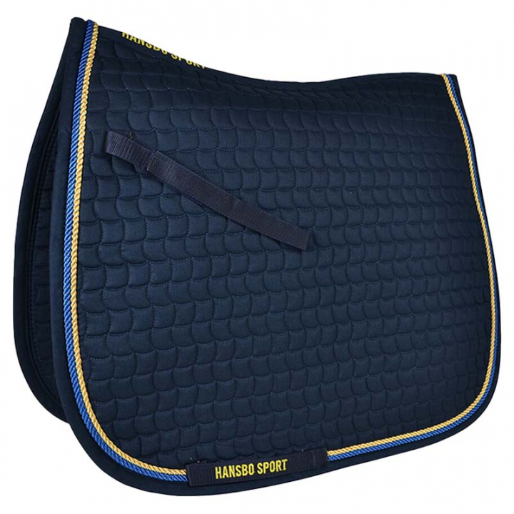 Dressage Saddle Pad Club Navy Blue/Blue/Yellow in the group Horse Tack / Saddle Pads / Dressage Saddle Pad at Equinest (600040DRNA)