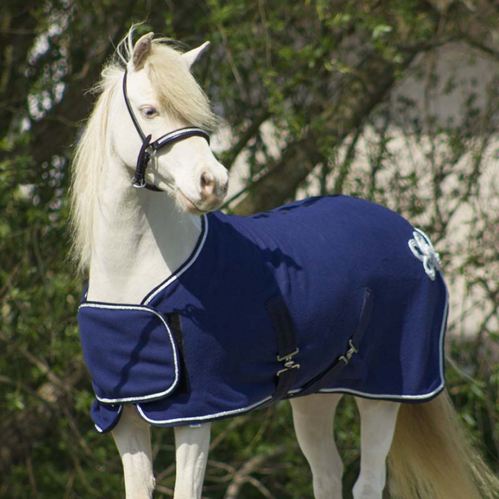 Fleece Rug Falabella Ornament Navy Blue/Silver in the group Horse Rugs / Fleece Rugs at Equinest (6668NASI)