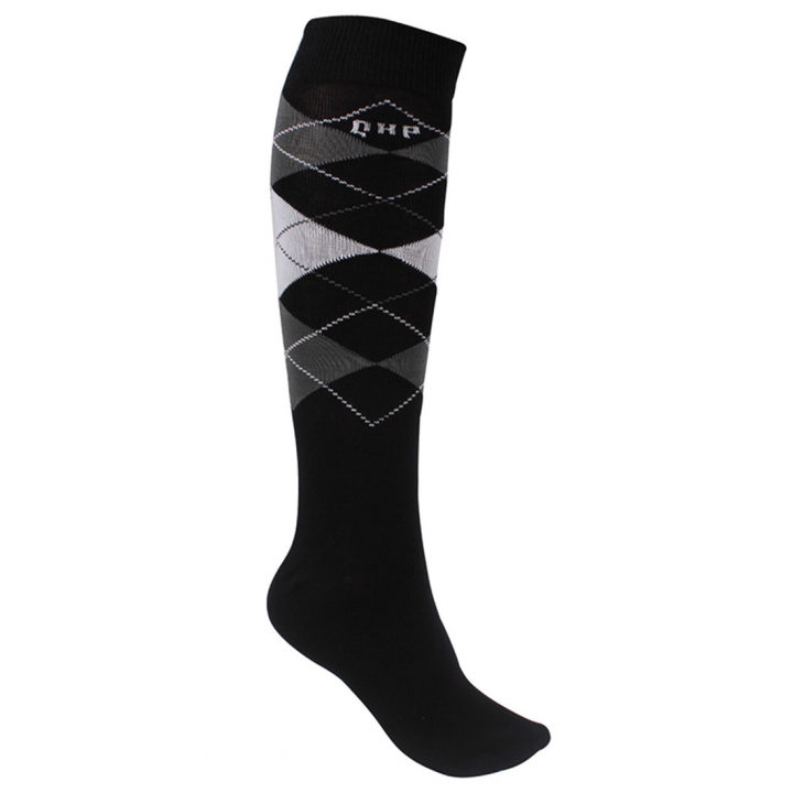  Riding Socks Check Black/Gray/White in the group Equestrian Clothing / Riding Socks at Equinest (7118BAGRWH)