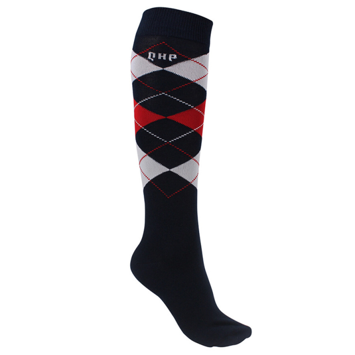  Riding Socks Check Navy Blue/White/Red in the group Equestrian Clothing / Riding Socks at Equinest (7118NAWHRE)