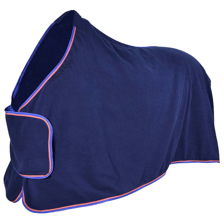Fleece Rug with Front Plate Navy Blue/Orange in the group Horse Rugs / Fleece Rugs at Equinest (75350010MAOR)