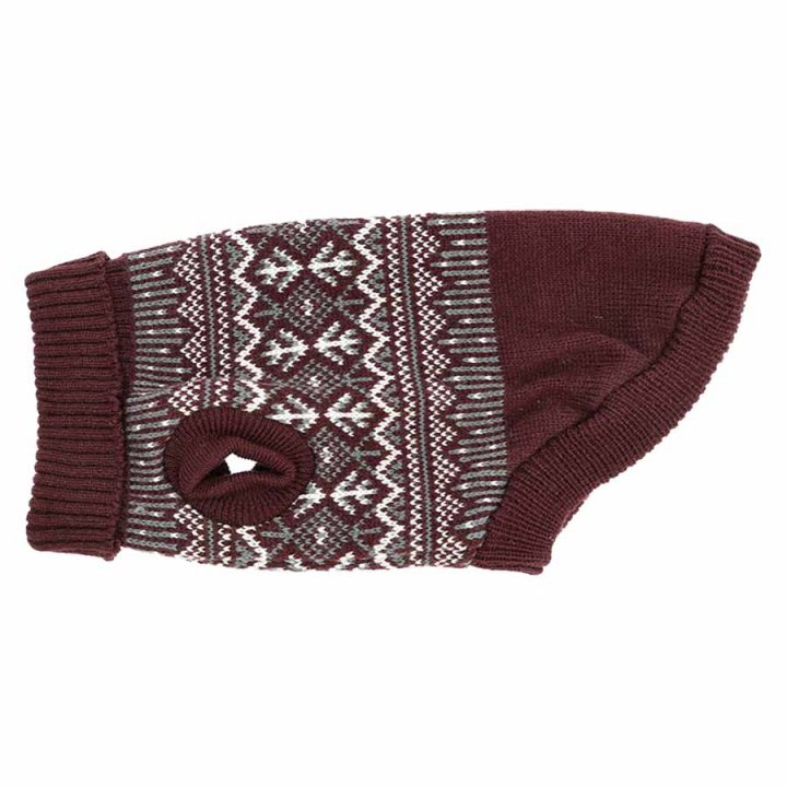Dog Sweater Iselin Burgundy in the group Dog / Dog Coats & Dog Sweathers at Equinest (758937RE)