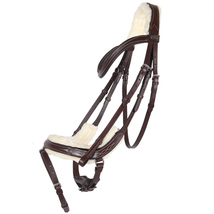 Anatomic Bridle Ontario Faux Fur Brown in the group Horse Tack / Bridles & Browbands / Bridles at Equinest (9072BR)