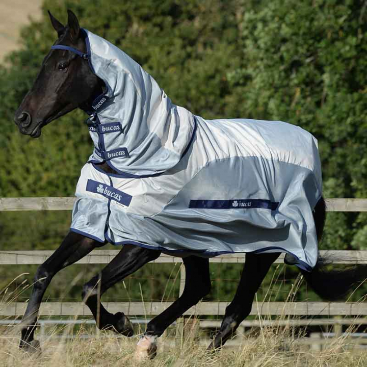 Fly Rug Buzz Off Rain Detachable Neck 0Silver in the group Horse Rugs / Fly Rugs & Eczema Rugs at Equinest (B-534Si_r)