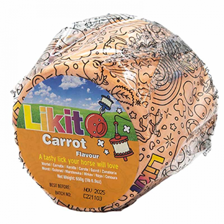Lick Stone Carrot Refill with Holes 650g in the group Supplements / Horse Supplements / Salt Licks, Mineral Blocks & Lick Stones at Equinest (LIKB2CA-650)