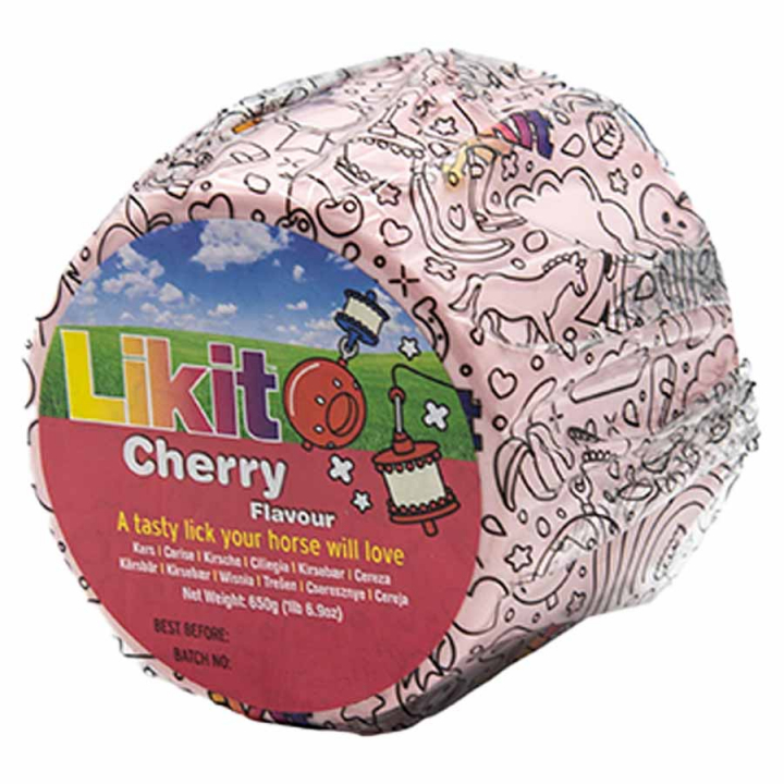 Lick Stone Cherry Refill with Holes 650g in the group Supplements / Horse Supplements / Salt Licks, Mineral Blocks & Lick Stones at Equinest (LIKB2CH-650)