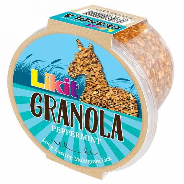 Lick Stone Granola Peppermint Refill with Holes 550g in the group Supplements / Horse Supplements / Salt Licks, Mineral Blocks & Lick Stones at Equinest (LIKGRANMIX8-550)