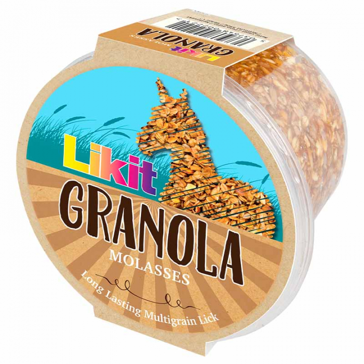 Lick Stone Granola Molasses Refill with Holes 550g in the group Supplements / Horse Supplements / Salt Licks, Mineral Blocks & Lick Stones at Equinest (LIKGRANNAX8-550)