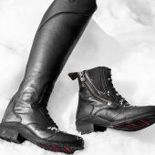Winter riding boots Veganza Winter Side Zip Paddock Black