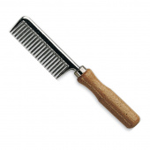 Mane Comb Aluminum with Wooden Handle HG