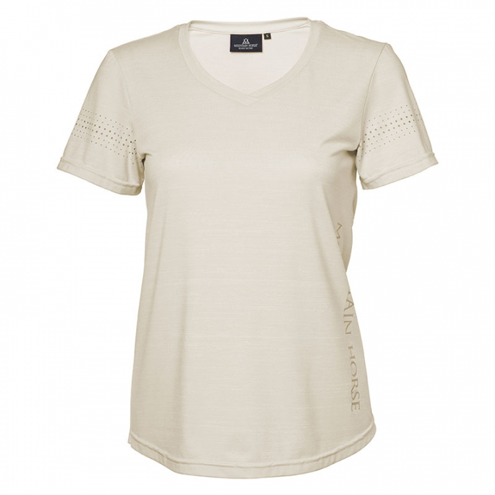 Tyra Tech Top Beige T-Shirt in the group Equestrian Clothing / Riding Shirts / T-shirts at Equinest (04474Be_r)