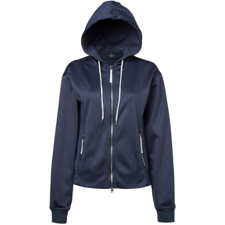 Hoodie Starla Zip Navy Blue in the group Equestrian Clothing / Sweaters & Hoodies at Equinest (04582043NA_r)