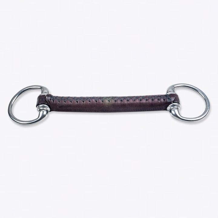 Leather bit with fixed rings in the group Horse Tack / Bits / Snaffle Bits at Equinest (05000961)