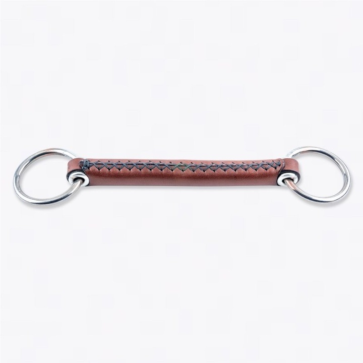 Leather bit with loose rings in the group Horse Tack / Bits / Snaffle Bits at Equinest (05001121)