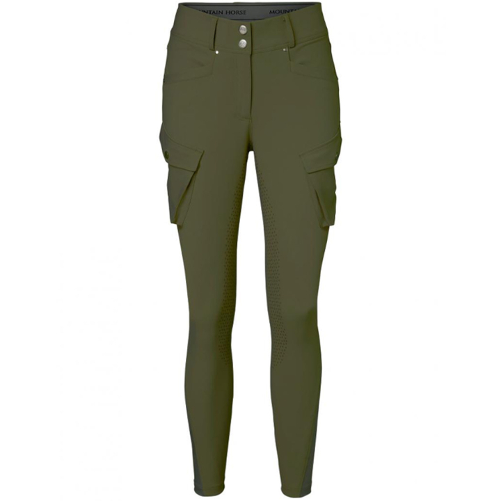 Riding Breeches Estelle Cargo Full Grip Green in the group Equestrian Clothing / Riding Breeches & Riding Tights / Breeches at Equinest (05384050GN_r)