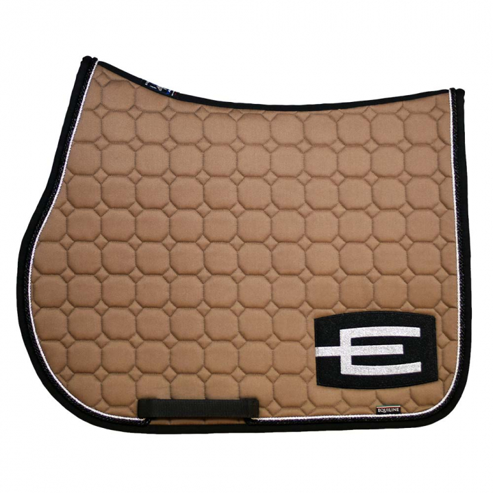 Saddle Pad E-logo Cappuccino Black/0Silver in the group Horse Tack / Saddle Pads / Saddle Pads with E-logo at Equinest (0720911Br-SvSi_r)
