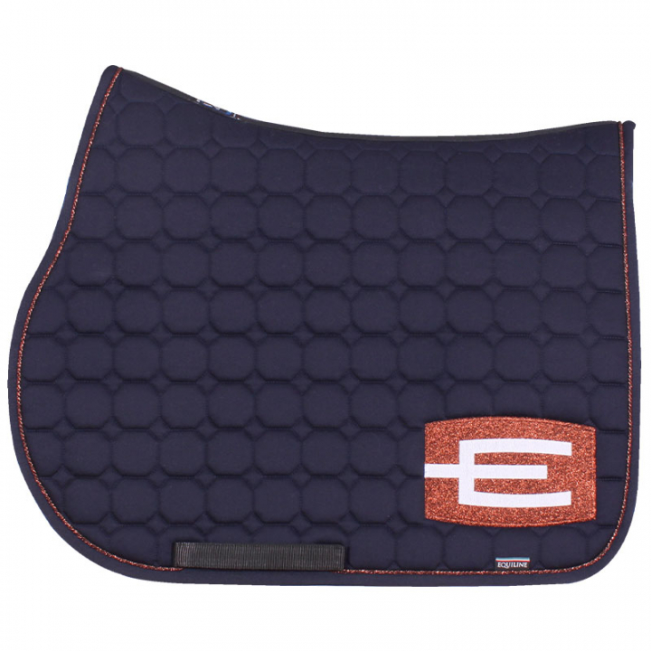 Saddle Pad E-logo Navy Blue Bronze/White in the group Horse Tack / Saddle Pads / Saddle Pads with E-logo at Equinest (0720911MA-BRVIBR)
