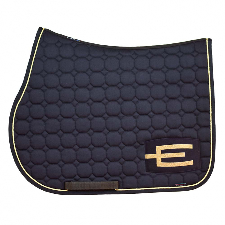 Saddle Pad E-logo Navy Navy/Gold Full in the group Horse Tack / Saddle Pads / Saddle Pads with E-logo at Equinest (0720911Ma-MaGu_r)