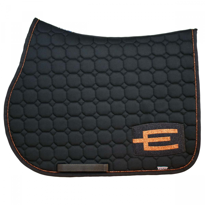 Saddle Pad E-logo Black Black/Bronze in the group Horse Tack / Saddle Pads / Saddle Pads with E-logo at Equinest (0720911Sv-SvBr_r)