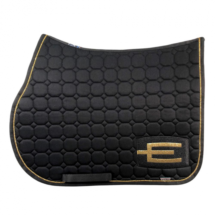 Saddle Pad E-logo Black Black/Gold in the group Horse Tack / Saddle Pads / Saddle Pads with E-logo at Equinest (0720911Sv-SvGuGu_r)