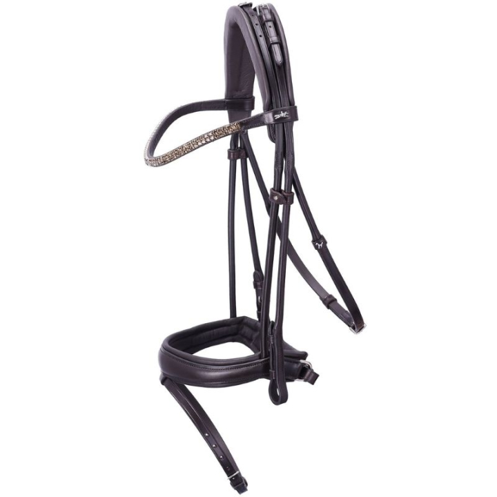 Dressage Bridle Isabell Werth Satchmo Brown in the group Horse Tack / Bridles & Browbands / Double Bridle, Weymouth & Dressage Bridles at Equinest (1000927BR_r)