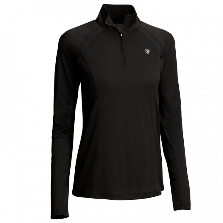 Sweater Sunstopper 2.0 1/4 Zip Black in the group Equestrian Clothing / Sweaters & Hoodies at Equinest (10030429Sv_r)