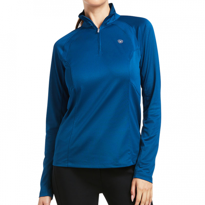 Sweater Sunstopper 2.0 1/4 Zip Blue in the group Equestrian Clothing / Sweaters & Hoodies at Equinest (10039357Bl_r)
