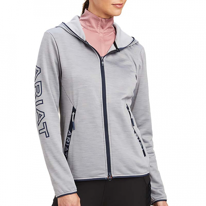 Hoodie Byron Zip Grey L in the group Equestrian Clothing / Sweaters & Hoodies at Equinest (10039590Gr_r)