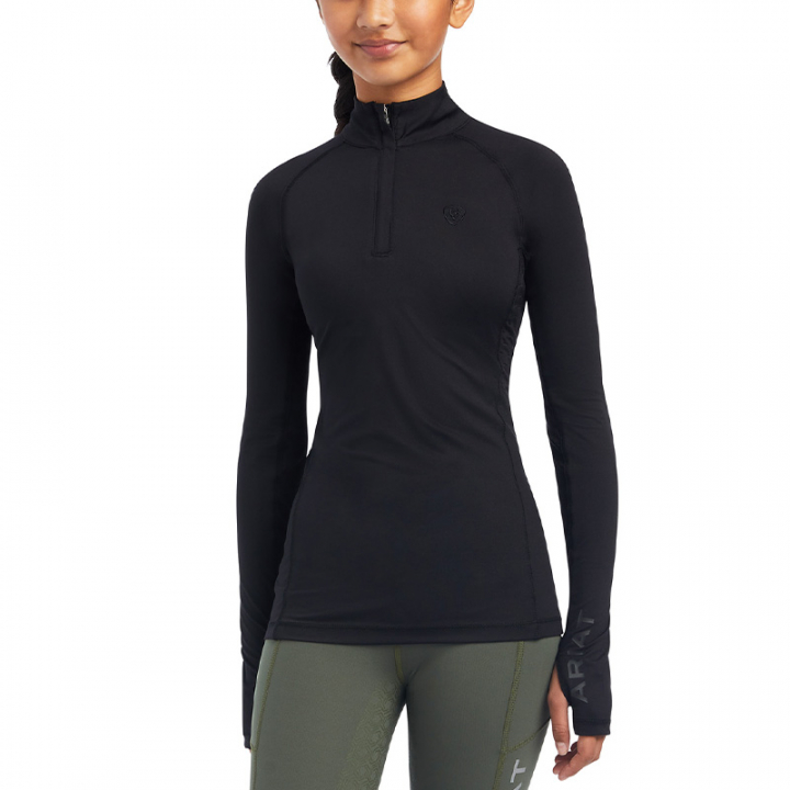 Children's Sweater 1/4-Zip Lowell 2.0 Black in the group Equestrian Clothing / Sweaters & Hoodies at Equinest (10041192Sv_r)