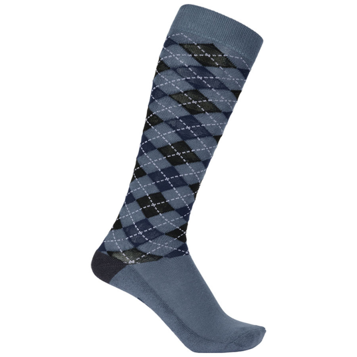 Riding Socks Salmon Dusty Blue in the group Equestrian Clothing / Riding Socks at Equinest (100440169GR)