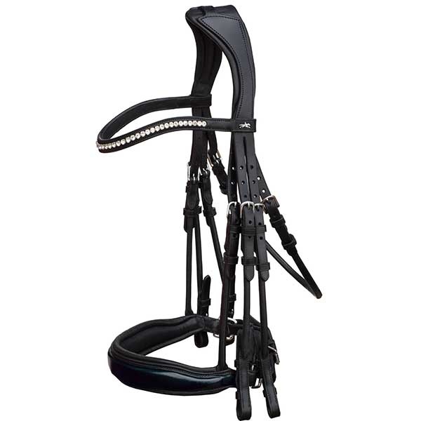 Weymouth Bridle Venice Black/Lacquer in the group Horse Tack / Bridles & Browbands / Double Bridle, Weymouth & Dressage Bridles at Equinest (1111-00009SvL_r)