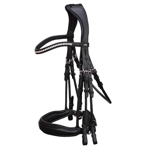 Weymouth Bridle Venice Black in the group Horse Tack / Bridles & Browbands / Double Bridle, Weymouth & Dressage Bridles at Equinest (1111-00009Sv_r)