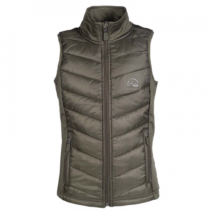 Children's Riding Vest Basel Style Olive Green in the group Equestrian Clothing / Vests at Equinest (11369JrGn_r)
