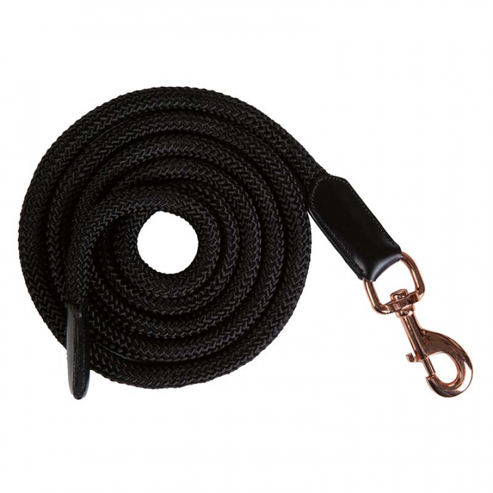 Lead Rope Glamour Style Black/Rose Gold in the group Horse Tack / Lead Ropes & Trailer Ties / Nylon & Cotton Lead Ropes at Equinest (11464SV)